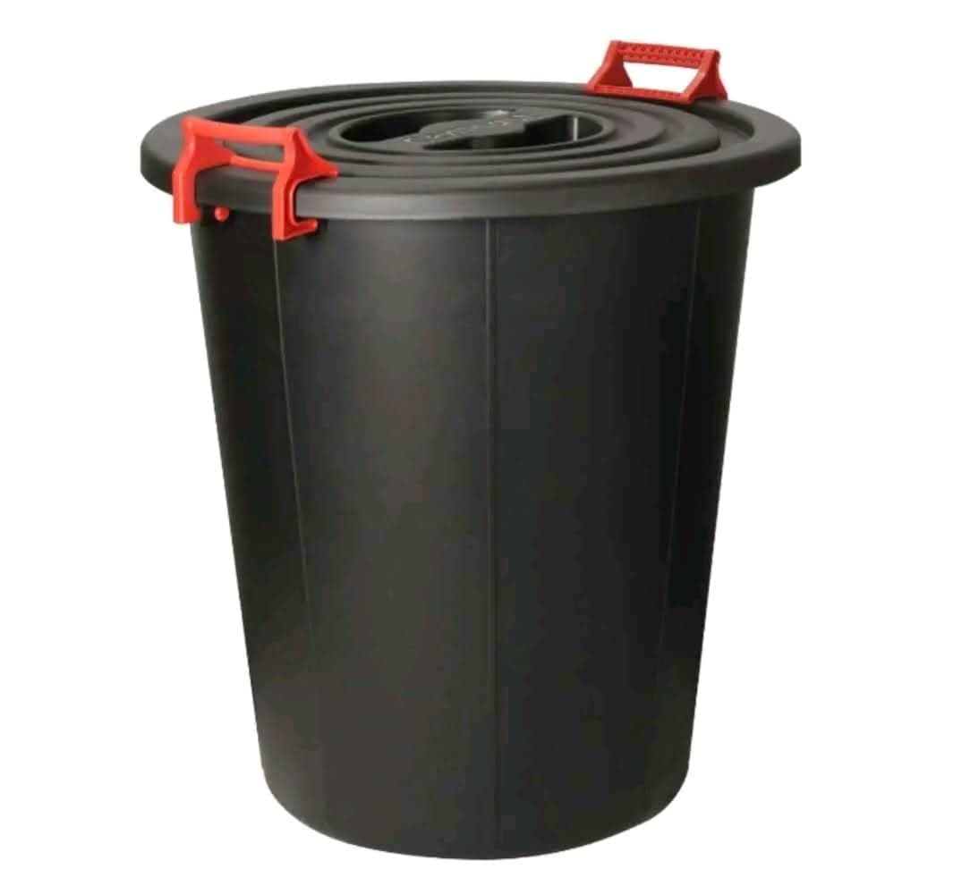60 litre black drum bin